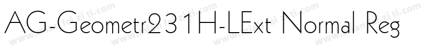 AG-Geometr231H-LExt Normal Regular字体转换